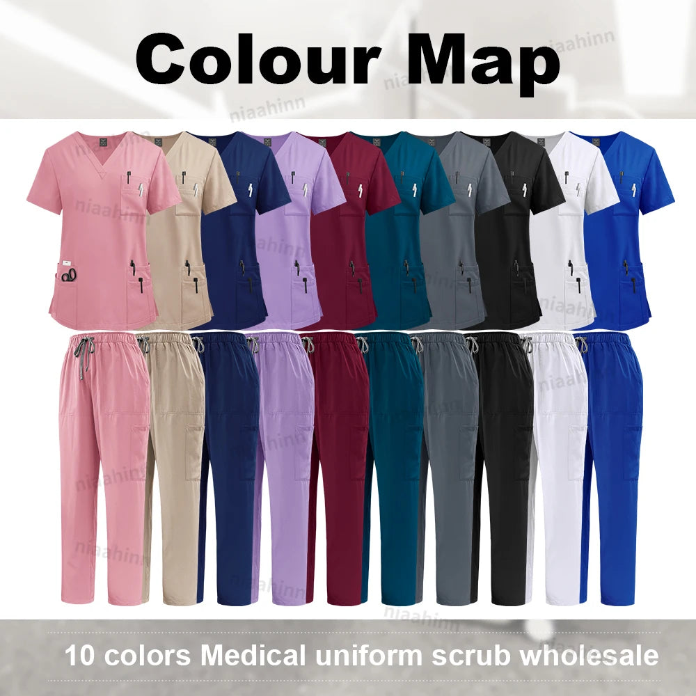 Set Scrub Medical Unisex– Bluza și Pantaloni