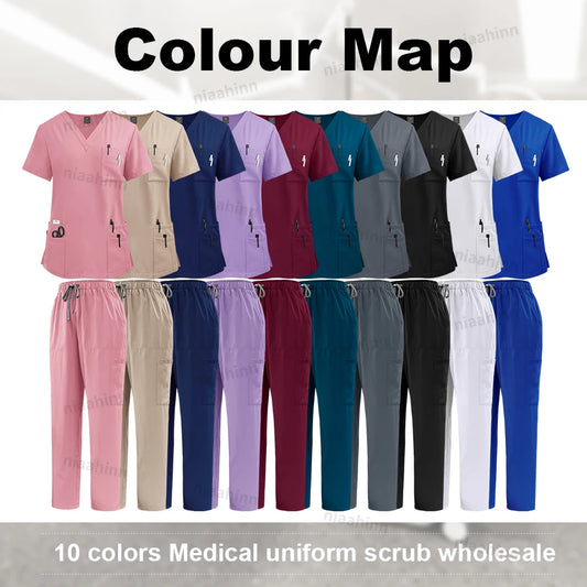 Set Scrub Medical Unisex– Bluza și Pantaloni